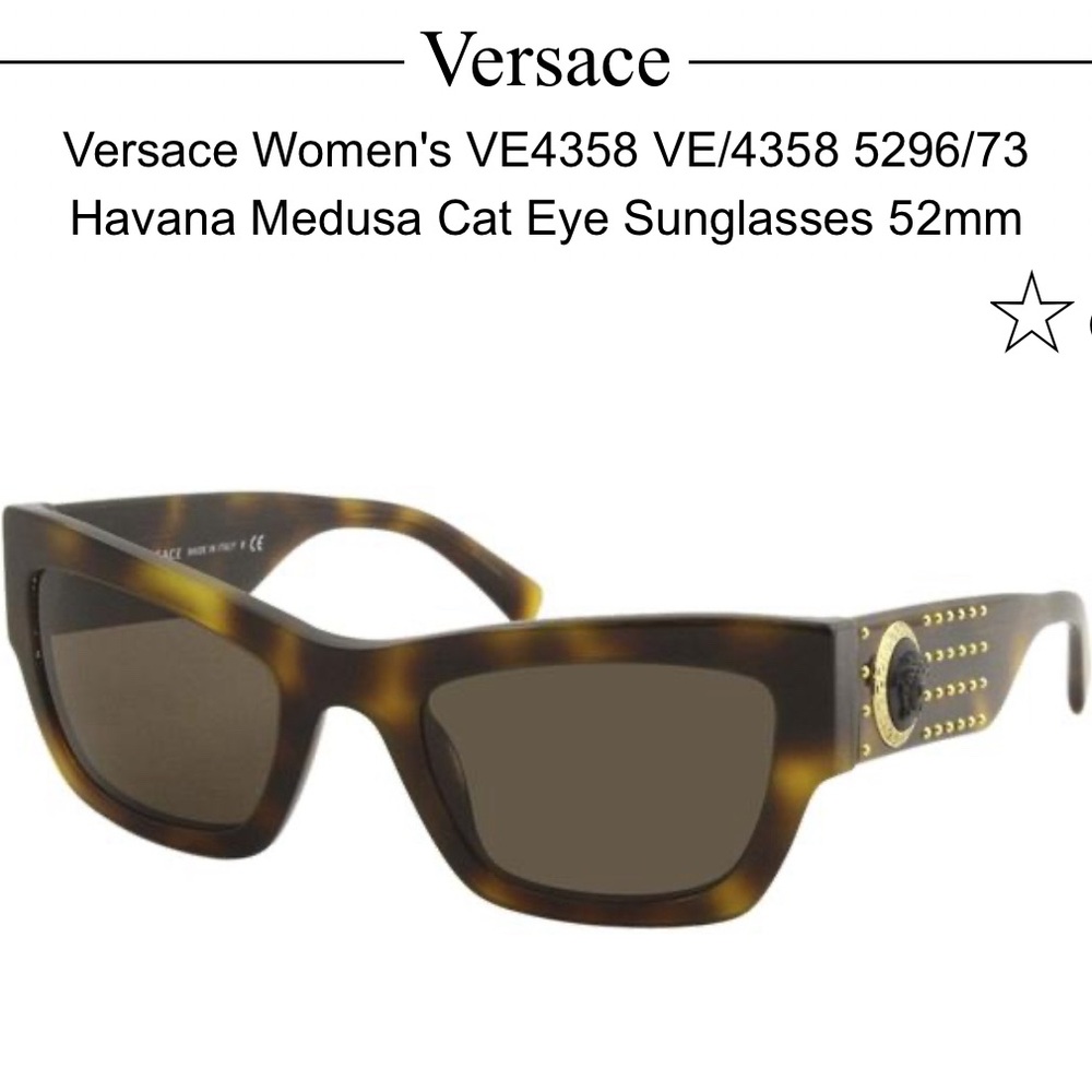 Versace Havana Medusa Cet eye sunglasses